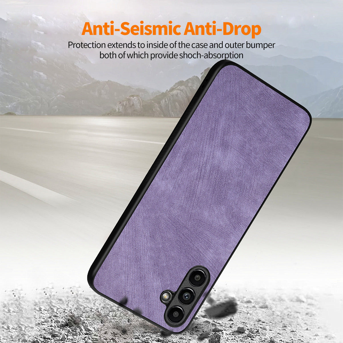 ENKAY HAT PRINCE For Samsung Galaxy A14 4G PU Leather Coated PC Retro Phone Case with High Aluminium-silicon Glass Film ENKAY HAT PRINCE For Samsung Galaxy A14 4G PU Leather Coated PC Retro Phone Case with High Aluminium-silicon Glass Film